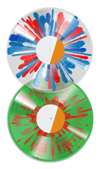 Splatter vinyl records