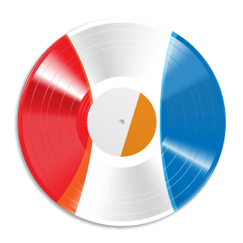 Flag colour vinyl record